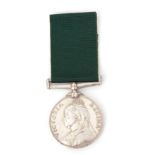 Volunteer Long Service medal, Victoria Regina, engraved to Lieu A Bowman, 4/VB Gord Highs