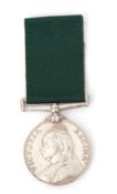 Volunteer Long Service medal, Victoria Regina, engraved to Lieu A Bowman, 4/VB Gord Highs