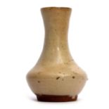 Small Studio Pottery vase by Bernard Leach Pottery, decorated in grey slip above a dark brown base,