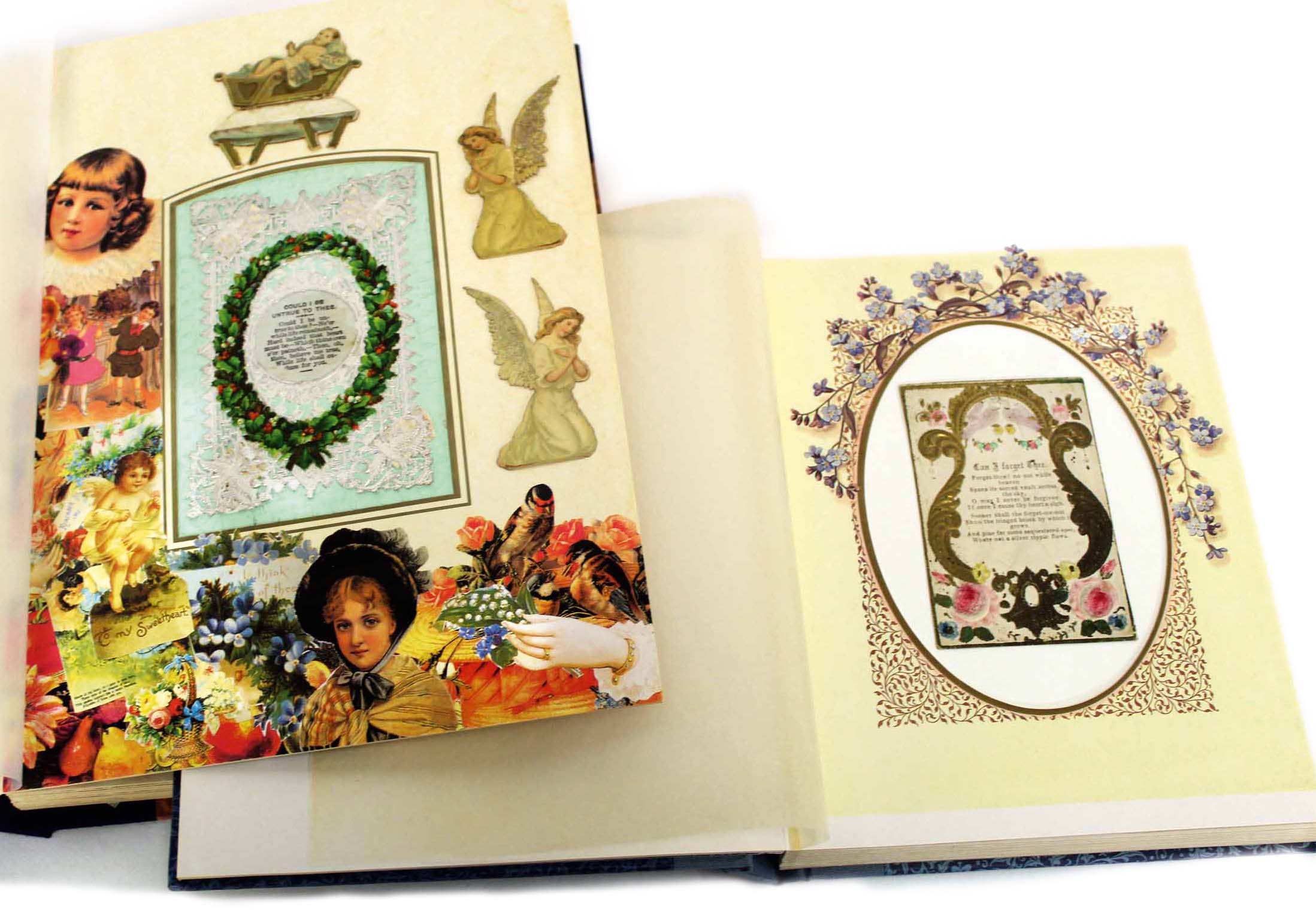 Collection of approximately 30 late Victorian pierced and embossed paper greetings cards including