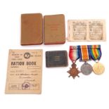 WWI group of three comprising 1914-15 Star, British War Medal and Victory Medal mounted as worn with