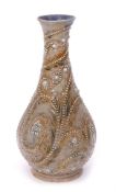 Doulton Lambeth vase circa 1870, designed by George Tinworth, the pear shaped body with an incised