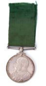 Volunteer Long Service medal, Edward VII, impressed to 5026 Sgt: J Singer, 4/VB Gordon Hdrs