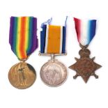 WWI group of three comprising 1914-15 Star, British War Medal and Victory Medal to 3-6846 Pte J