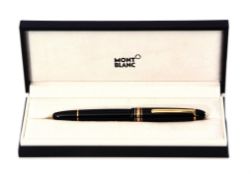 Late 20th century cased fountain pen, Mont Blanc, 4810, of typical cylindrical form with screw