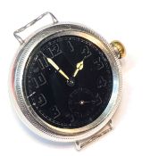 First quarter of 20th century silver cased wrist watch, SS & Co, the Swiss 15-jewel movement with