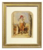 Robert Farrier (1796-1879), The Young Gamekeeper, watercolour, signed lower right, 25 x 20cm