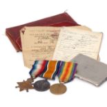 WWI group of three comprising 1914-15 Star, together with British War Medal and Victory medals, 14-