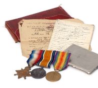 WWI group of three comprising 1914-15 Star, together with British War Medal and Victory medals, 14-