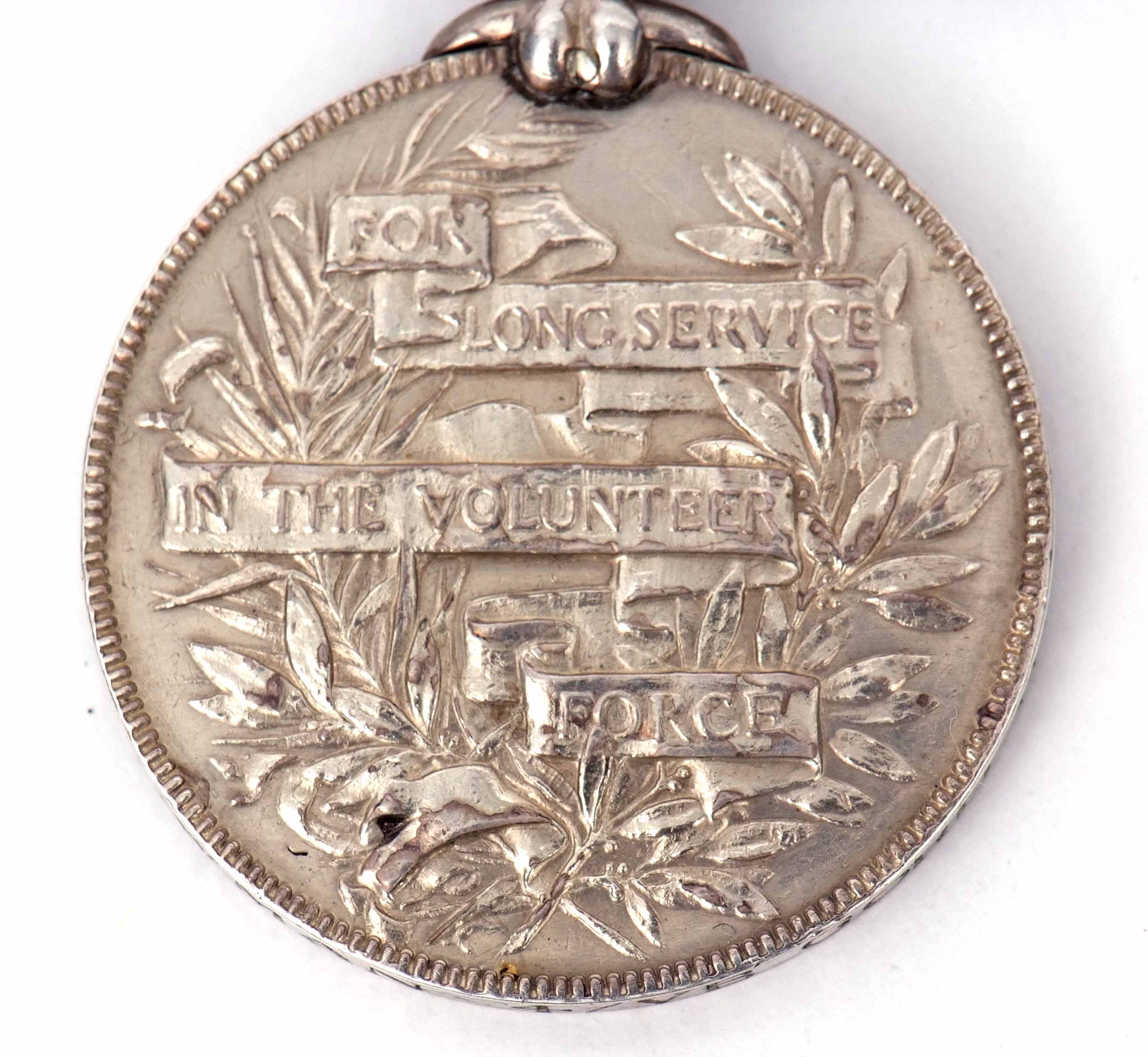 Volunteer Long Service medal, Victoria Regina, engraved to Lieu A Bowman, 4/VB Gord Highs - Image 7 of 7