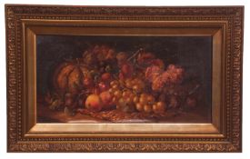 Charles Thomas Bale (act 1866-1895), Still Life study of mixed fruit oil on canvas, signed lower