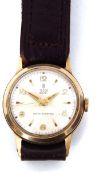 Mid 20th century 9ct gold mid-size centre seconds wrist watch, Tudor "Royal", the Swiss 17-jewel