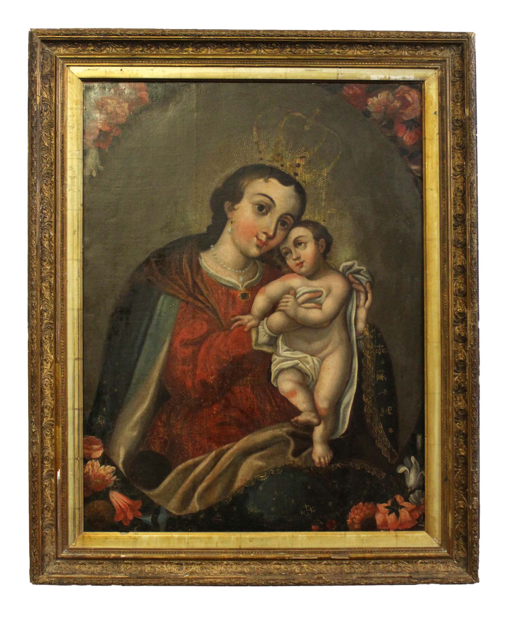 Italian School (18th century) Madonna and Child, oil on canvas, 80 x 60cm