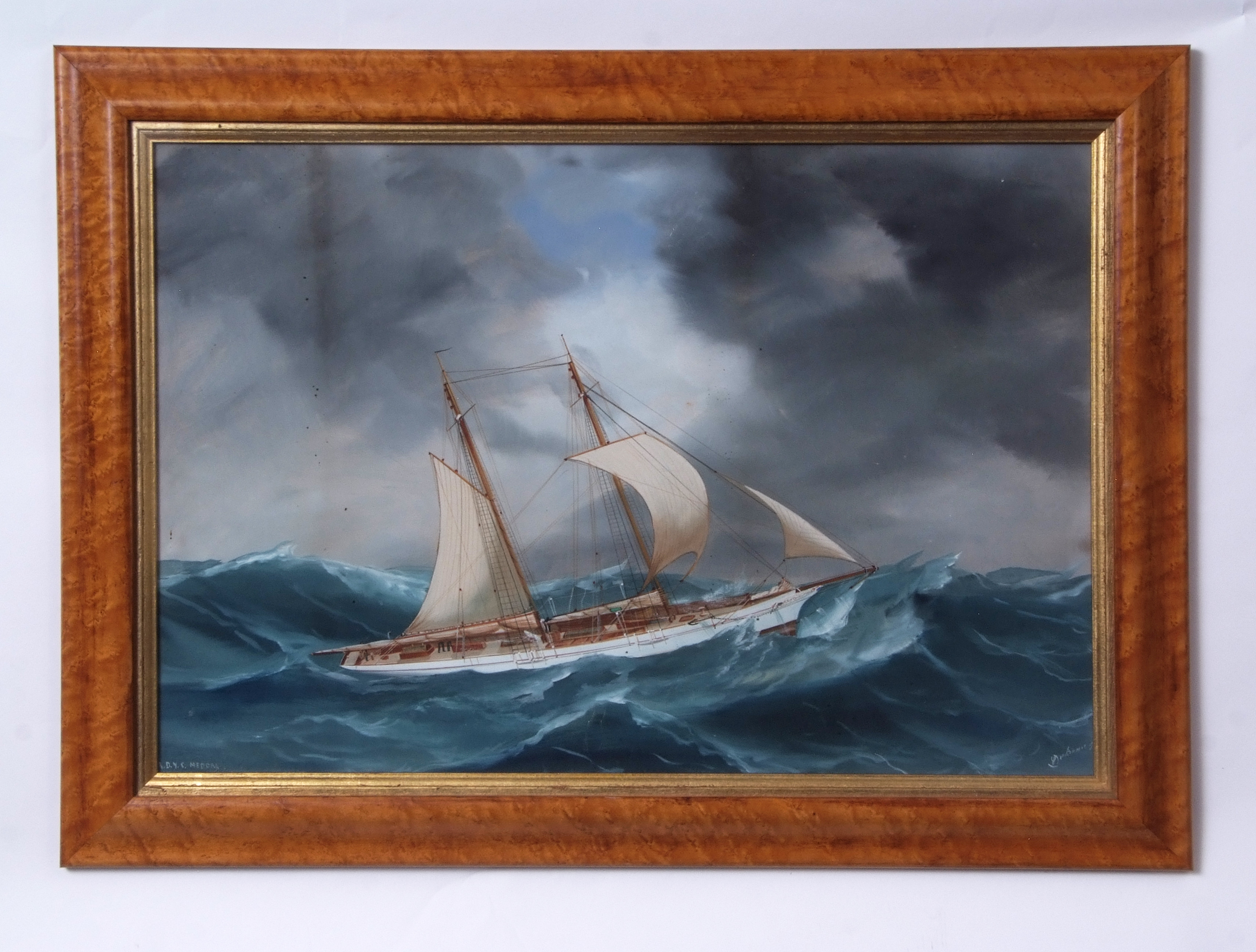 Antonio de Simone (1851-1907) "Adys Medora", gouache, signed lower right and inscribed with title - Image 2 of 2