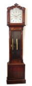 Mid-19th century mahogany cased domestic regulator, Bain & Son - Breckin, the hood with carved and