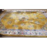 Good quality modern Indian or Chinese thick pile wool large carpet, double gull border, central