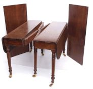 Late 18th/early 19th century mahogany D-end dining table, two central leaves over a concertina