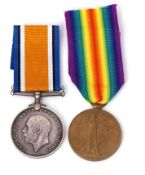 WWI pair comprising British War Medal and Victory Medal impressed to S-2546 Pte T K Drummond, Gord
