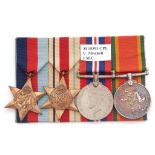 WWII group of four comprising 39-45 and Africa Stars, together with War Medal and African Service