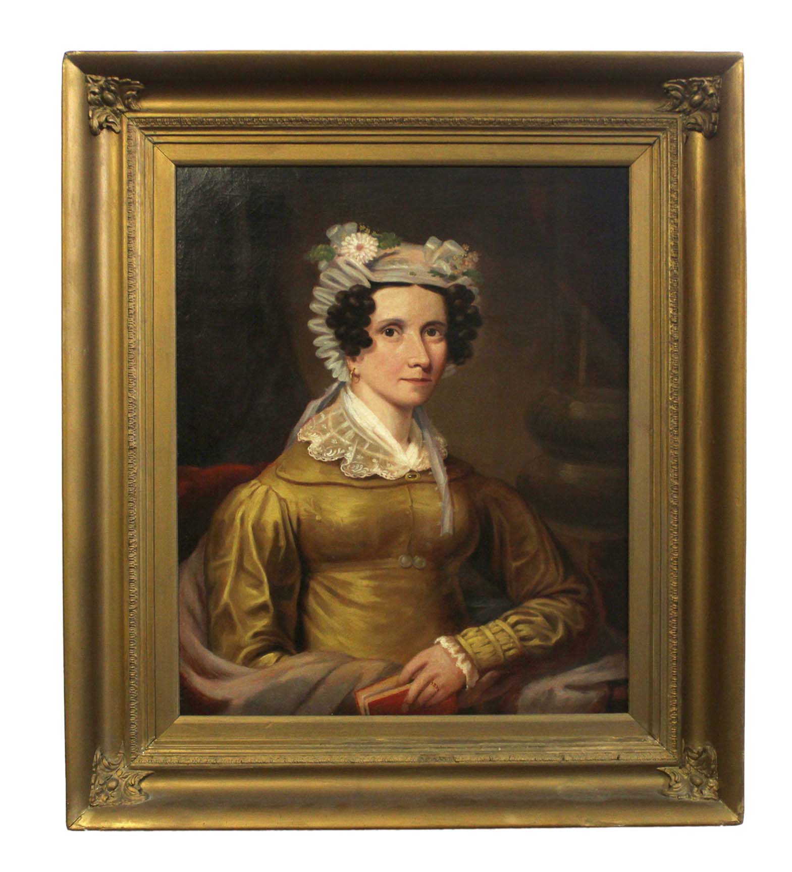 English School (19th century), Half-length portrait of a seated lady, oil on canvas, 70 x 56cm