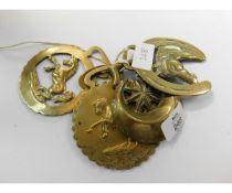 BUNDLE OF FIVE HORSE BRASSES