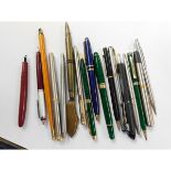 TUB CONTAINING ASSORTED FOUNTAIN PENS, GENERAL PENS ETC