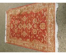 GOOD QUALITY MODERN CREAM AND CORAL GROUND FLORAL FLOOR CARPET