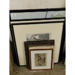GROUP OF MIXED MAPS, PICTURES, ETCHINGS ETC