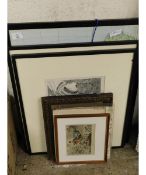 GROUP OF MIXED MAPS, PICTURES, ETCHINGS ETC