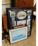 GROUP CONTAINING THREE FRAMED TITANIC PRINTS