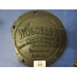 Wolesley machine plaque