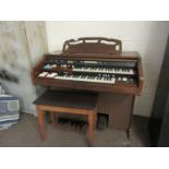 Circa 1960s/1970s Hammond organ with drawbars and brite foot pedalboard