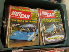 Box containing collection of hot car magazine all appear 1960s and early 1970s, good quantity