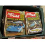 Box containing collection of hot car magazine all appear 1960s and early 1970s, good quantity