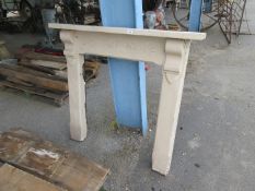 Wooden painted fire surround