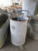 Shand Mason and company fire bucket with stirrup pump