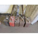 5 x vintage Petrol Cans