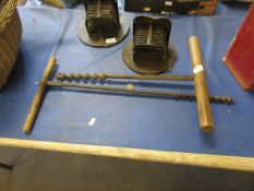 Two vintage augers