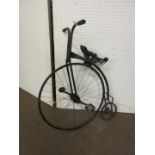 An unusual Childs size penny Farthing, or standard bicycle