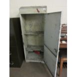 Vintage metal oil cabinet, as removed from local Aylsham garage Coopers on its closure in the 1990s