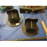 Pair of WWII vehicle blackout lamp blanks