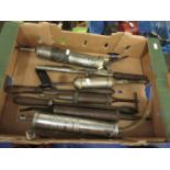 Box: quantity various grease guns