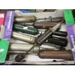 Box: quantity various grease guns