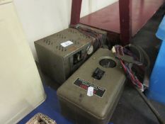 Two vintage car battery chargers