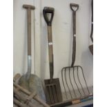 Vintage fork and spade