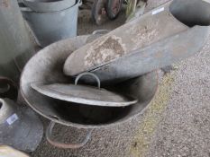 metal washbowl and other metal items