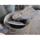 metal washbowl and other metal items