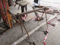 Wooden cutter blade sharpening stand, together with a further metal example