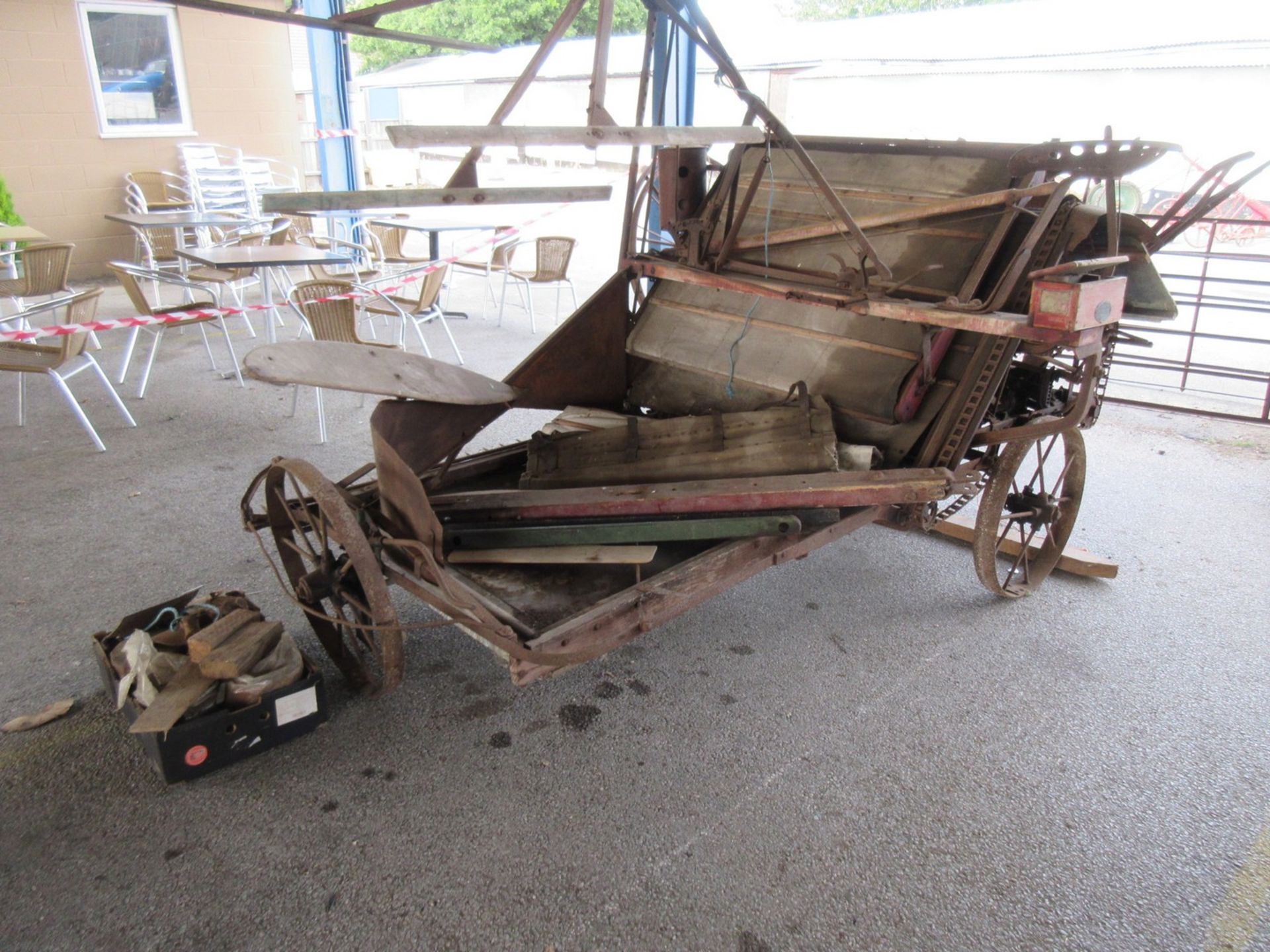 A fine example of a Massey Harris Binder, mid C20th, the subject of an earlier restoration (