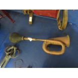 Vintage brass motor horn circa early 20th century